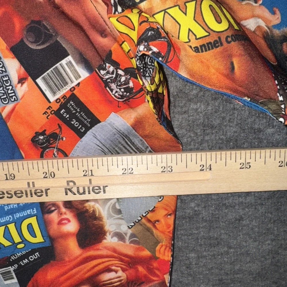 Dixxon Flannel Co Party Shirt THE ARTICLES Button Up Magazine Pin Up Sz L NEW - Picture 6 of 8
